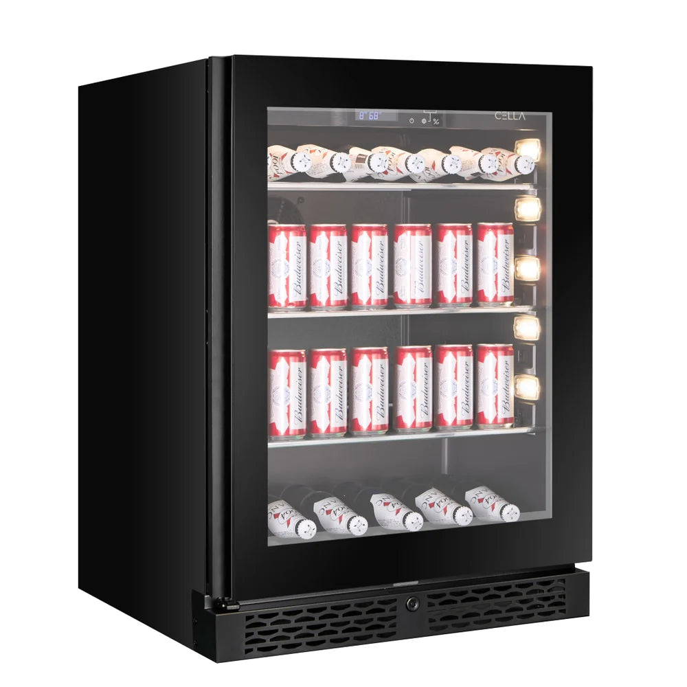 WINE CELLA - BV46S-BLACK - 127L / 141 Can Beverage Fridge