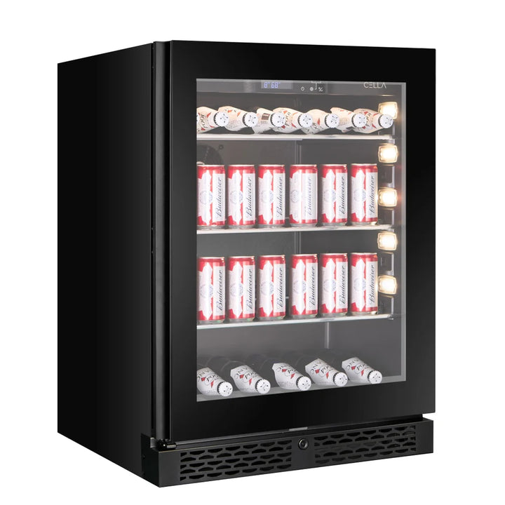 WINE CELLA - BV46S-BLACK - 127L / 141 Can Beverage Fridge