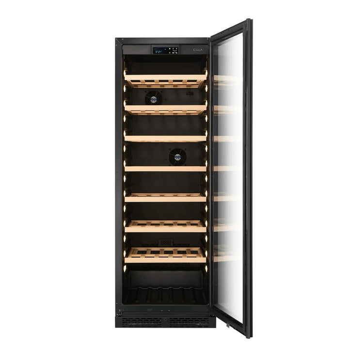 WINE CELLA - W163S-BLACK - 151 Bottle Wine Fridge