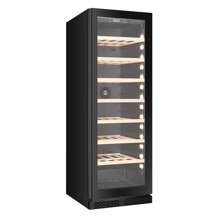 WINE CELLA - W163S-BLACK - 151 Bottle Wine Fridge