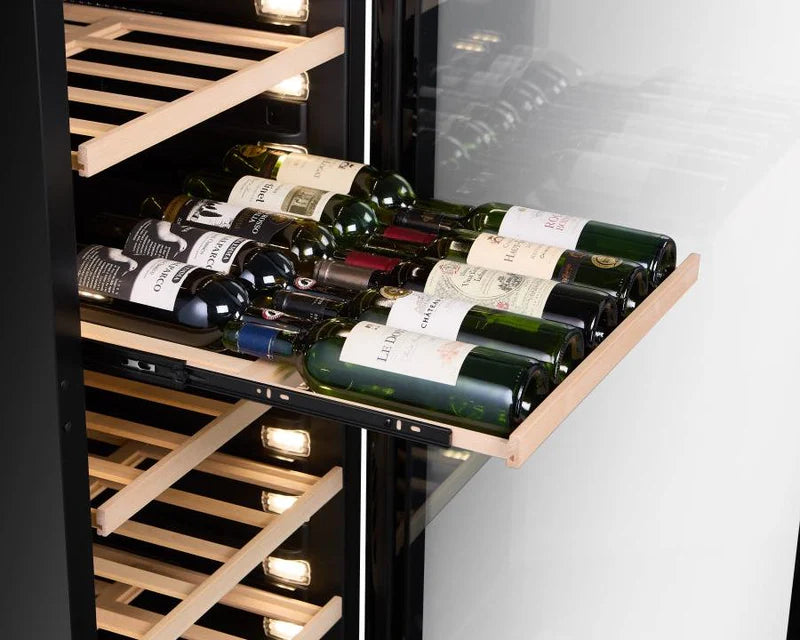 WINE CELLA - W163S-BLACK - 151 Bottle Wine Fridge