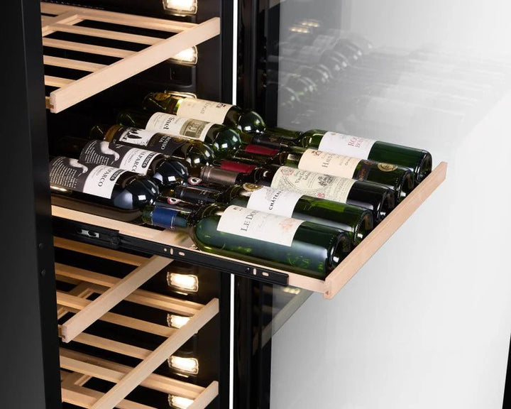 WINE CELLA - W163S-BLACK - 151 Bottle Wine Fridge