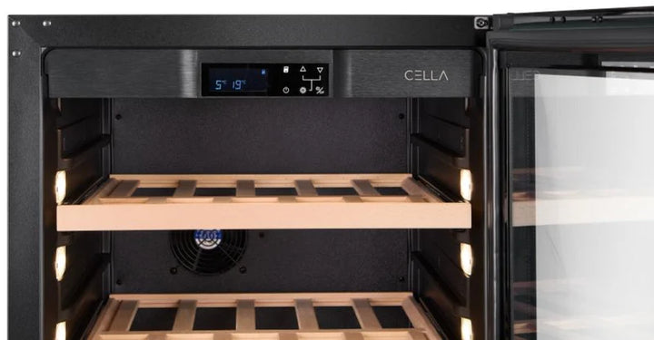 WINE CELLA - W163S-BLACK - 151 Bottle Wine Fridge