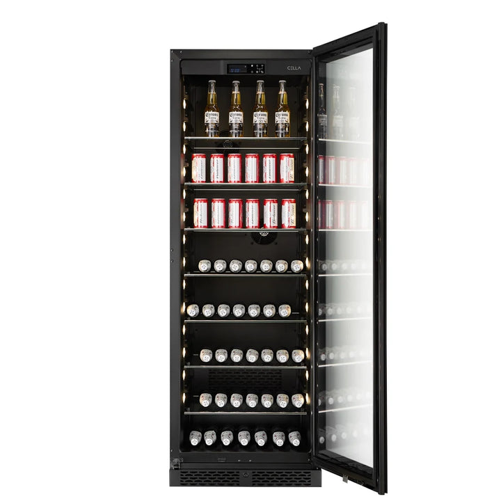 WINE CELLA - BV163S-BLACK - 338L / 487 Can Beverage Fridge
