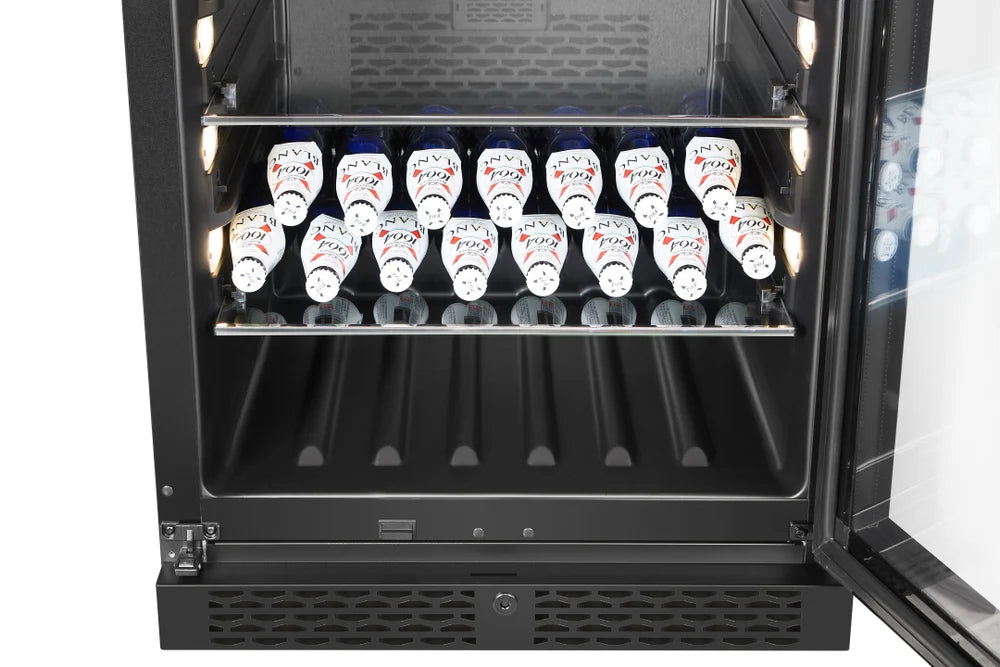 WINE CELLA - BV163S-BLACK - 338L / 487 Can Beverage Fridge