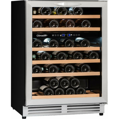 Climadiff - 600mm Dual Zone - 50 Bottle - Built In Undercounter Wine Fridge - CBU51D1X