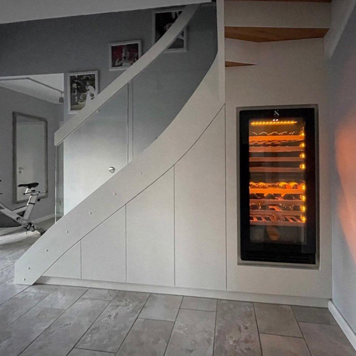 SWISSCAVE Premium - 600mm Dual Zone - 103 Bottle - Freestanding / Built in Wine Cooler - WLB-360DF-MIX