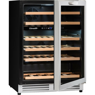 Climadiff - 600mm Dual Zone - 50 Bottle - Built In Undercounter Wine Fridge - CBU51D1X