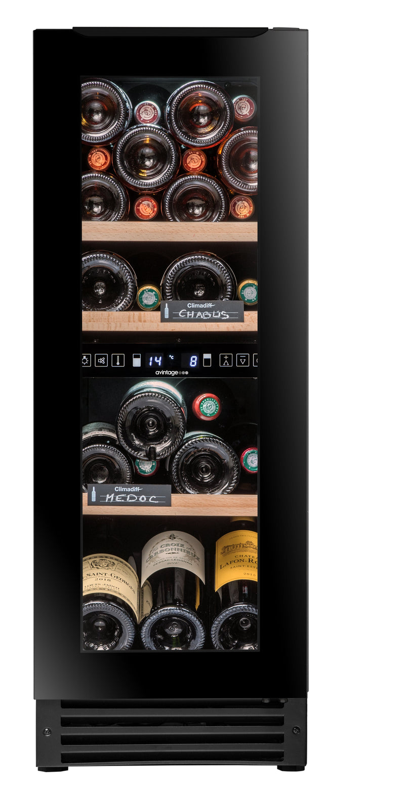 Avintage - 300mm Dual Zone - 25 bottle - Undercounter Wine Cooler - AVU27TDZB1