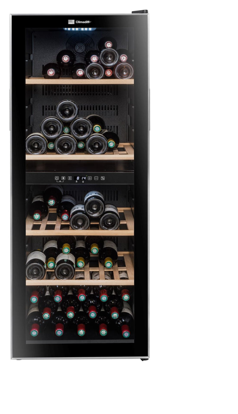 Climadiff - Dual Zone - 91 Bottle Freestanding Wine Cooler - CD90B1