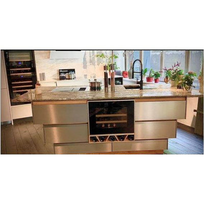 Dunavox GLANCE-18 - Single Zone 18 Bottle - Built In / Integrated Wine Cooler - DAVG-18.46B.TO