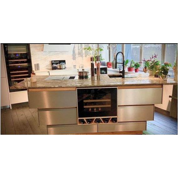 Dunavox GLANCE-18 - Single Zone 18 Bottle - Built In / Integrated Wine Cooler - DAVG-18.46B.TO