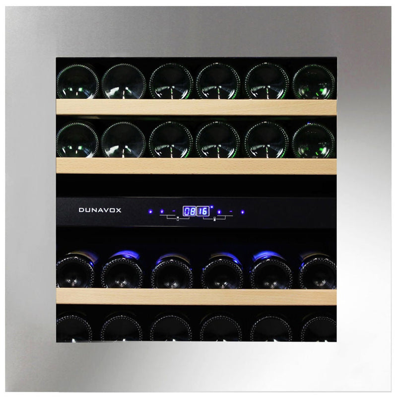 Dunavox GLANCE-25 - Dual Zone 25 Bottle - Integrated Wine Cooler - DAVG-25.63DSS.TO