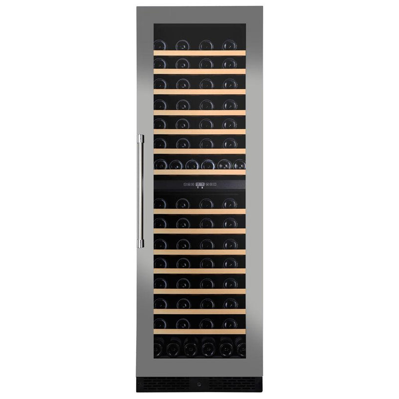 Dunavox GRANDE-123 - Dual Zone 123 Bottle - Shallow Depth Tall Wine Cabinet - DX-123.338DSS
