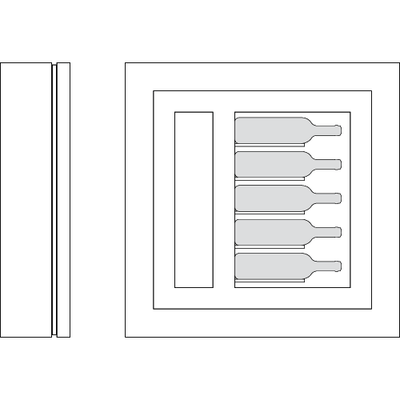 Quadro Vino - Wine Wall QV52 - 5 Bottle Display Unit
