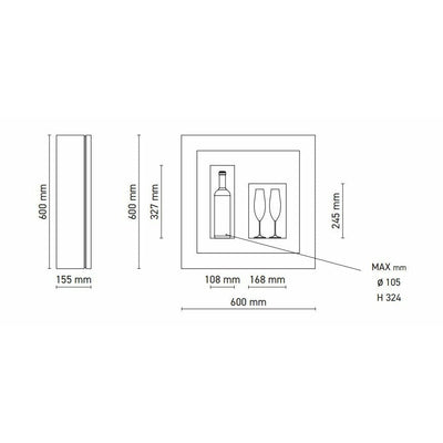 Quadro Vino - Wine Wall QV12 - 1 Bottle Display Unit