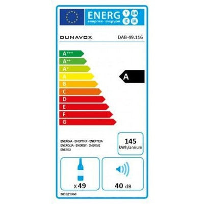 Dunavox - 49 bottle Integrated Dual Zone Wine Fridge DAB-49.116DSS.TO Elite Wine Refrigeration