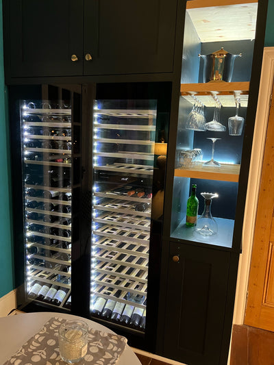 Dunavox GLANCE-114 - Dual Zone 114 Bottle - Integrated Wine Cooler - DAVG-114.288DB.TO