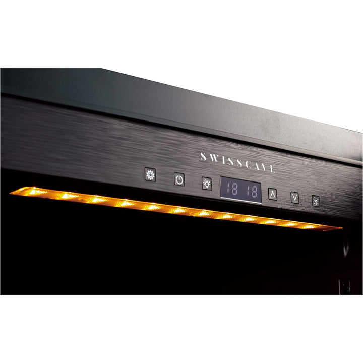 SWISSCAVE Premium - 600mm Dual Zone - 134 Bottle - Freestanding / Built In Wine Cooler - WLB-460DFLD-MIX