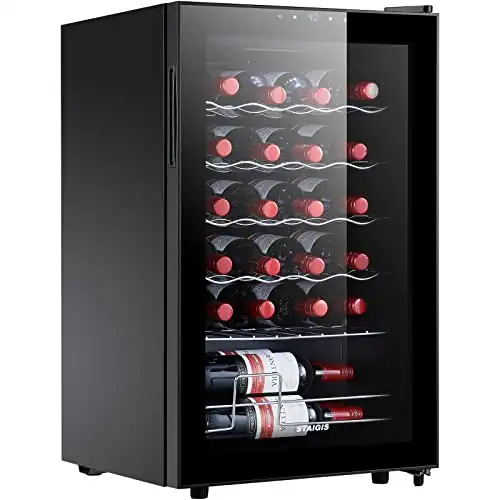 STAIGIS 24 Bottle Compressor Wine Cooler Refrigerator, 40-66F Digital Temperature Control